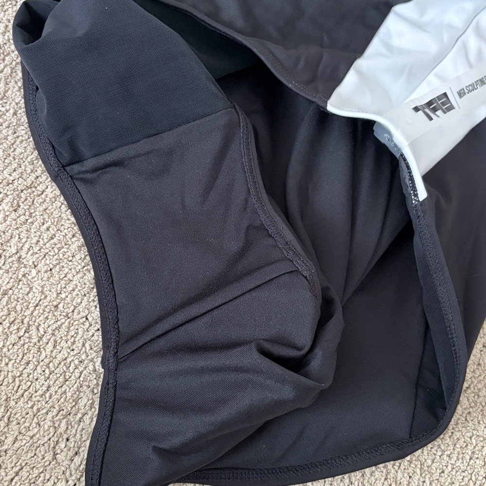 TA3 Lifty black white one piece swimsuit sz 4X extra long C cup Shapeware laceup - Picture 9 of 10